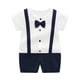thumbnail image 1 of Odeerbi Niños Caballero Romper Con Corbata de Manga Corta Cuello Algodón Vestido Formal, 1 of 3