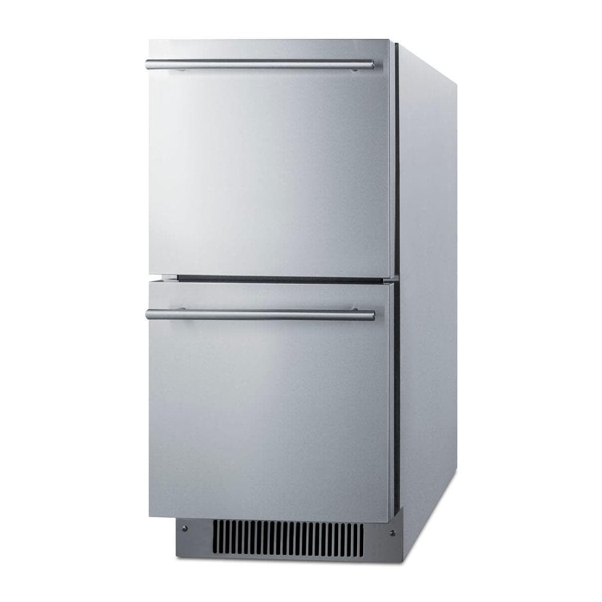Summit 15-Inch 2.8 Cu. Ft. ADA Compliant Outdoor Double Drawer Compact Refrigerator - ADRD15OS