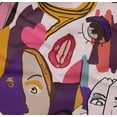 thumbnail image 5 of oneOone Cotton Poplin Twill Light Purple Fabric Abstract Comic Face Craft Projects Decor Fabric Printed By The Yard 56 Inch Wide, 5 of 5