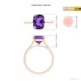 thumbnail image 4 of ANGARA Natural 2.7 Ct. Amethyst Fashion Ring in 14K Rose Gold for Women (Ring Size: 3.5), 4 of 9
