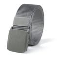 thumbnail image 1 of Janrevotw Men'S Elastic Stretch Belt, Men'S Metal-Free Plastic Buckle For Work Sports Stretch Belt （Gray), 1 of 9