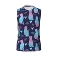thumbnail image 6 of Picia Silhouette Cats mens Cotton Tank Undershirts , Moisture-wicking Ribbed Tanks, Lightweight Cotton Tank Undershirts-Small, 6 of 8