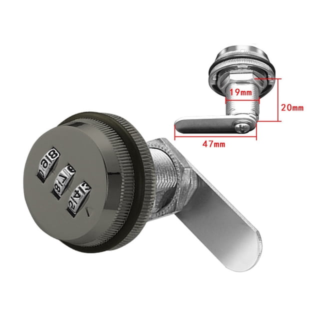 3 Digit Combination Cam Lock Keyless Password Lock Smart Cam Code Lock Zinc Alloy For Mailbox Cabinet Door Security Hardware