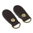 thumbnail image 3 of 2 Stü Zipper Zipper Reißer Imitation Leather Imitation Sewing For Clothes, Jacket, Coat, Luggage, Suitcase, Backpack Coffee, 3 of 8