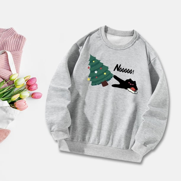 Sudadera para mujer, jersey, ropa de otoño, camisetas de manga larga, trajes, sudadera con cuello redondo para uso diario, trabajo de primavera, , xxl