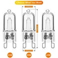 thumbnail image 3 of 20Pcs G9 Halogen Light Bulbs,25W Clear Halogen Lamps Dimmable,Warm White 2800K for Chandeliers,Pend, 3 of 5