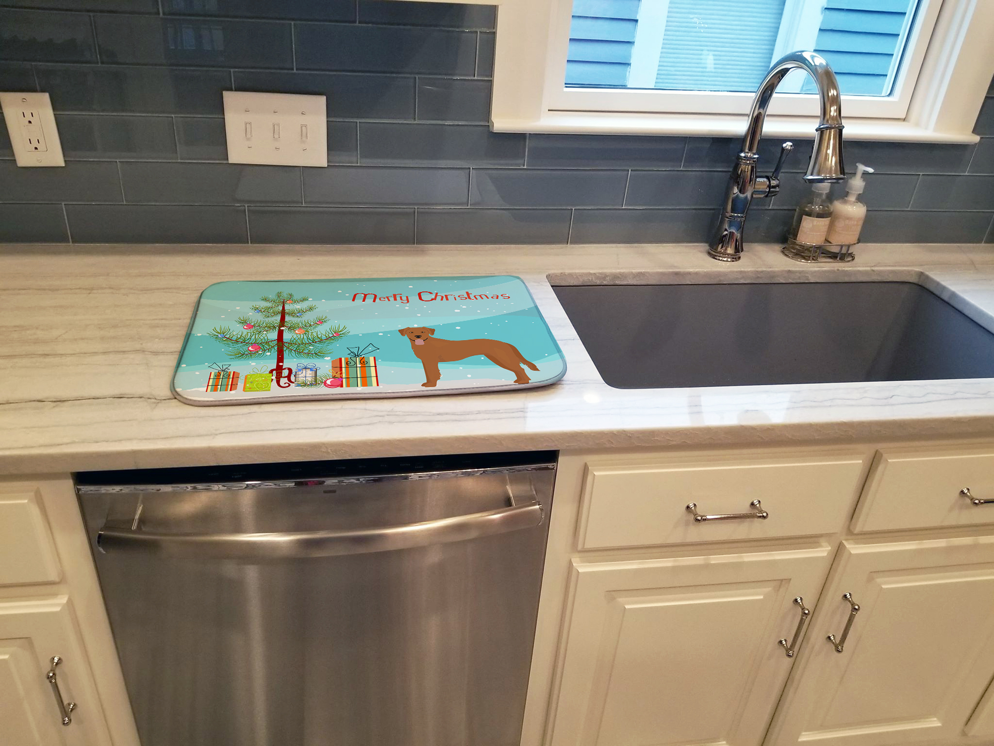 Goldador Christmas Tree Dish Drying Mat