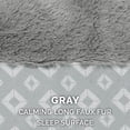 thumbnail image 5 of Furhaven Pet Products Plush & Diamond Print Calming Donut Pet Bed - Gray, Large, 5 of 12