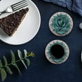 thumbnail image 5 of FMSHPON Natural Plant Green Agave Tequila Set of 4 Round Coaster for Drinks, Absorbent Ceramic Stone Coasters Cup Mat with Cork Base for Home Kitchen Room Coffee Table Bar Decor, 5 of 5