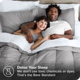 thumbnail image 4 of Bare Home 5-Piece Bed-in-a-Bag - Twin XL, Light Gray with White Sheet Set, 4 of 8