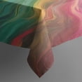 thumbnail image 3 of Colorful Swirl Tie Dye Pattern Rectangle Tablecloth 60"x84",Waterproof Polyester Rectangle Table Cloth, Wipeable Spillproof Polyester Tablecloth for Dining, Camping, Indoor and Outdoor, 3 of 5