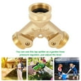 thumbnail image 1 of Garden Hose Connector Tap Outlet Splitter Brass 2 Way Adapter European Thread, 1 of 7