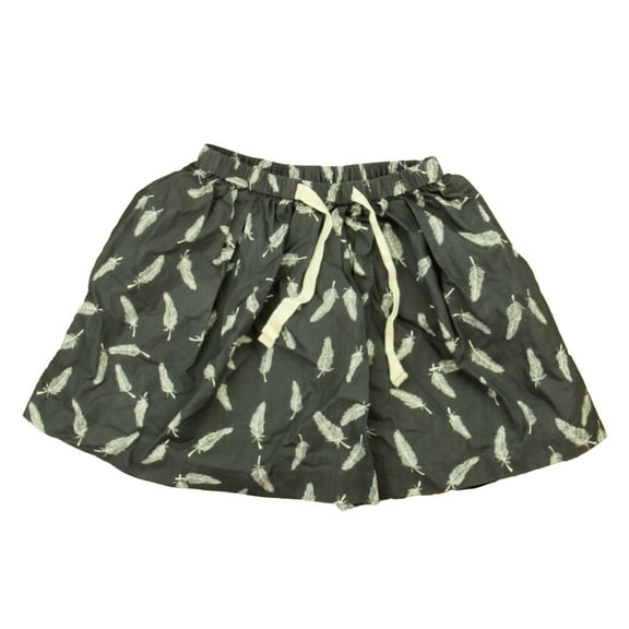 Pre-owned: Crewcuts Girls Gray | White Leaves Skirt size: 4-5T (Good)