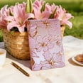 thumbnail image 2 of ipoul A5 Binder, 6 Ring, Refillable Notebook, Embroidery, Budget Planner, 6"x8", Lined Paper, Gift for Women, Lily Flower, Pink, 2 of 10