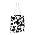 thumbnail image 2 of YFYANG Reusable Cotton Canvas Tote Shopping Bag, Dairy Cattle Texture Pattern Washable Portable Grocery Bag for Daily Travel, 2 of 8