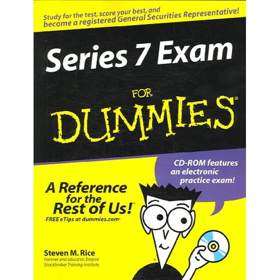 Pre-Owned Series 7 Exam for Dummies (Paperback) 0470099321 9780470099322