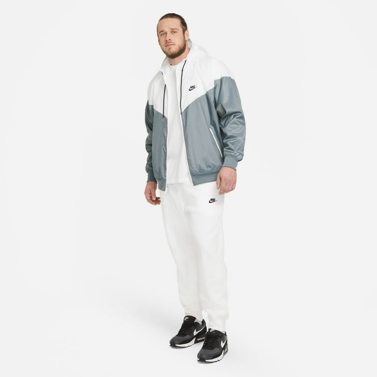 Nike Sportswear Windrunner Men's Hooded Jacket Color: Smoke Grey/White/Smoke Grey/Black Size: L Tall Nike Sportswear Windrunner Men's Hooded Jacket Color: Smoke Grey/White/Smoke Grey/Black Size: L Tall