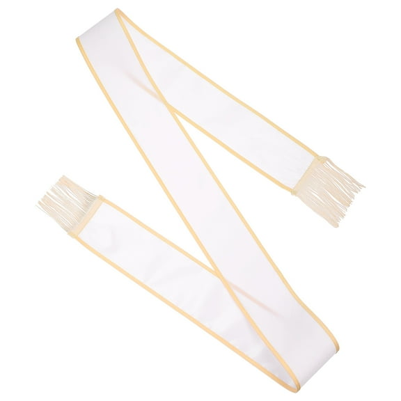 1 Pcs Blank Sash with Tassels Plain Birthday Sash Party for Women Decor Champagne