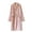 Pink-D, variant on Men Cute Warm Flannel Plush Bathrobes Star Pattern Hooded Button up Long Robe M Gray