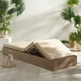 thumbnail image 5 of Safavieh Vincent Wood Outdoor Lounge Chair, Natural/Tan, 5 of 15