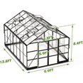 thumbnail image 2 of LUXOAK 10x14 ft Polycarbonate Greenhouse with 4 Roof Vents & Rain Gutter, Heavy Duty Aluminum Frame for Outdoor Garden, Black, 2 of 7