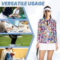 thumbnail image 6 of Uorisanigo Easter Bunny Women's Long Sleeve Golf Shirt Soft Casual Women's Dry-Fit Golf Polo Shirts Comfortable Outing Wear for Workout Sports Size XS, 6 of 7