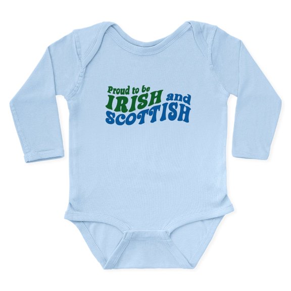 CafePress - Proud To Be Irish And Scottish Body Suit - Long Sleeve Cotton Baby Bodysuit