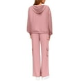 thumbnail image 3 of 2 Piece Sets for Women Fall 2025 Sweatsuits Outfits Lounge Matching Hoodie Cargo Pants Set Travel Track Suits Winter Clothes Pink XL, 3 of 4