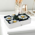 thumbnail image 6 of Daisy PU Leather Necklace Organizer Decorative Box with Removable Compartment Portable Necklace Holder, 6 of 6