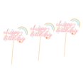 thumbnail image 2 of 3pcs Birthday Cupcake Picks De año de nuevo Favor Cake Decoration - Azul claro 2, tal se describe Rosa 2 Colco Paper Cakecup Cake Toppers, 2 of 8