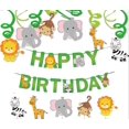 thumbnail image 1 of Pancarta de feliz cumpleaños Cupcake Topper Tema de la selva Suministros de cumpleaños, Decoraciones de cumpleaños de Safari Baby Shower Decoraciones de fiesta salvaje Suministros de fiesta de cumple TUNC Sencillez, 1 of 4