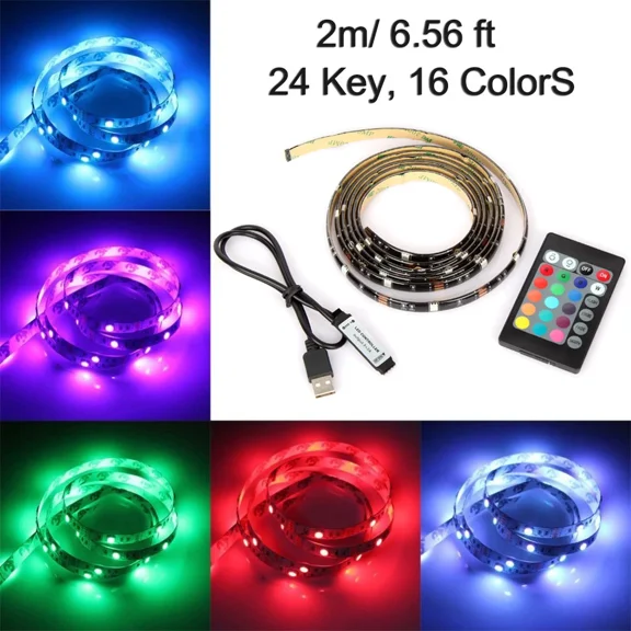 6Ft Usb Rgb 5050 Led Strip Lighting For Bar Tv Computer Background Lights Color