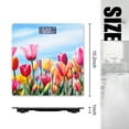 thumbnail image 2 of High Precision Body Weight Scale Smart Bathroom Scales with Large LCD Display(400lbs),Decorative for Bedroom-Colorful Tulips In The Field With Sky Background, 2 of 4