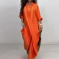 thumbnail image 2 of Women's Fall Dresses 2025 Long Sleeve Flowy Casual Maxi Dress Crew Neck Loose Fit Long Dress, 2 of 8