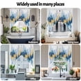 thumbnail image 6 of Watercolor Modern Art Swag Valances for Windows 2 Pack Gold Blue Blooming Effect Swag Kitchen Curtains 36 Inches Long Rod Pocket Short Window Treatment for Kitchen Bathroom 28"x36", 6 of 8
