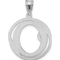 thumbnail image 3 of Sterling Silver Rhodium-Plated Fancy Script Letter O Initial Pendant Made In United States qc8999o, 3 of 5