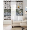 thumbnail image 2 of White Green Blue Blackout Curtains for Bedroom Living Room Darkening Curtains 96 Inches Long Vintage Wooden Rustic White Daisy Floral Window Curtain 2 Panels Set Window Treatment Drapes 52"x96", 2 of 9