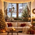 thumbnail image 3 of Snowy Window With Cardinal, Blue Jay and Teapot, Cozy Farmhouse for Bird Lovers, Bird Wall Art, Christmas Gift, Tapestry Wall Hanging for Kitchen and Living Room, 3 of 7