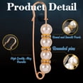 thumbnail image 6 of 5 Pcs Fashion Pearl Brooch,Sweater Shawl Clip Double Faux Pearl Brooches Waist Pants Extender Safety Pins, 6 of 7