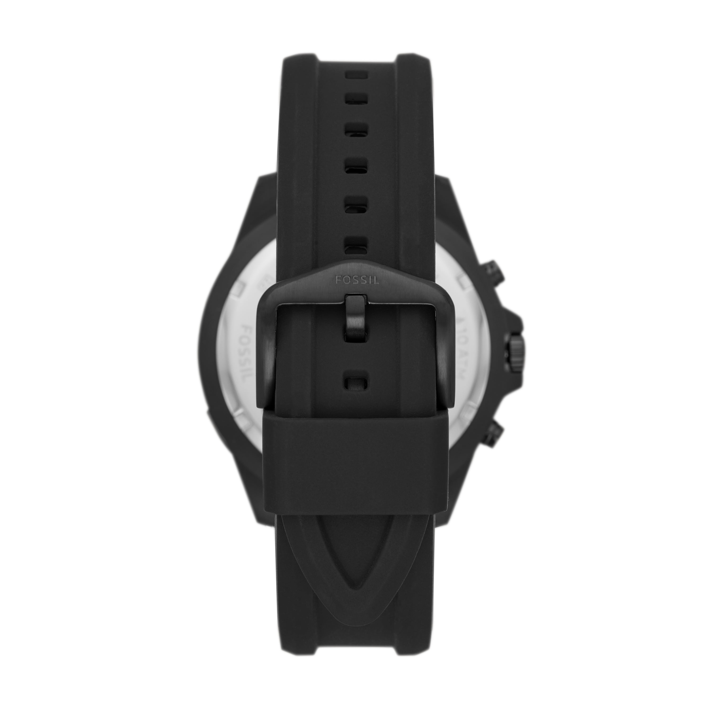Fossil Men's Garrett Chronograph Black Silicone Watch FS5695