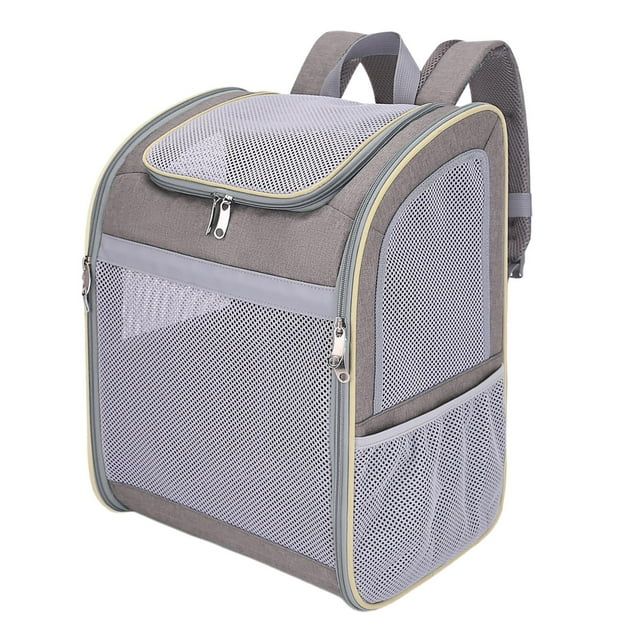Mochila portamascotas, bolsa de viaje para perros pequeños y gatos, bolsa de transporte plegable para caminar al aire libre, hacer turismo y viajar Caqui