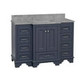 thumbnail image 4 of Nantucket 48" Bathroom Vanity with Marine Gray Cabinet and Carrara Marble Top, 4 of 6