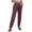 Purple, variant on Diufon Elastic High Waist Pants for Women Solid Color Lounge Pants with Pockets Trendy Pleated Palazzo Pants