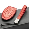 thumbnail image 4 of Vitodeco Leather Smart Key Fob Case Compatible with Nissan Versa, Sentra, Altima, Maxima, Rogue 2007-2022 (5-Button, Red), 4 of 5