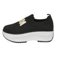 thumbnail image 4 of Platform Walking Shoes for Women Breathable Knit Slip on Loafers Casual Orthopedic Fashion Sneakers, 4 of 6
