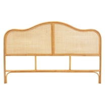 bali & pari Adelita Natural Rattan Arched Headboard - Handwoven Cane Panel