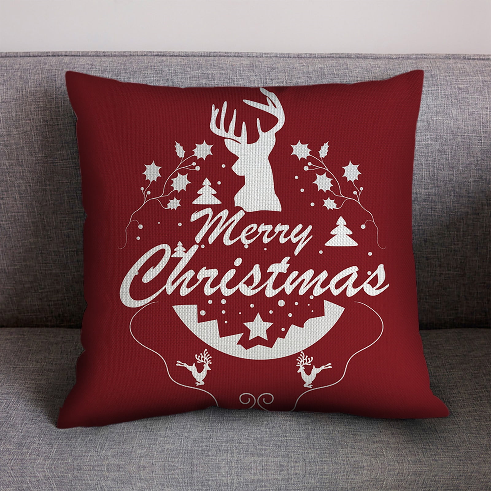 Details about   1pc Sofa Cover Christmas Pillowcase Chair Cover for Bedroom Household Office 