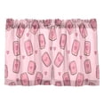 thumbnail image 7 of Yayeee Kitchen Curtains Tier Pair Light Filtering 27"x24" Rod Pocket Short Cafe Window Panel, Phones and Hearts, 7 of 7