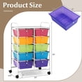 thumbnail image 3 of Gymax 10-Drawer Rolling Storage Cart Tools Scrapbook Paper Organizer on Wheels Rainbow, 3 of 10