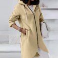 thumbnail image 5 of XFLWAM Hoodies for Women Trendy Pullover Zip Up Plus Size Hooded Jackets 2022 Hoodie Solid Color Sweatshirts Woman Coats Clothes 3XL, 5 of 7